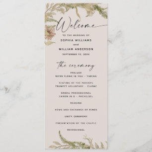 Elegante Hochzeit mit Floral und Fern Botanische Programm
