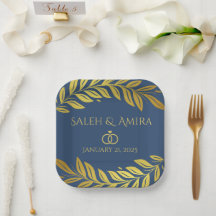 Elegante Hochzeit mit Gold und Blue