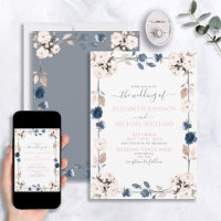 Elegante Hochzeit mit hellblauer Blüte Rosa Blüten