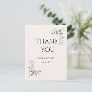 Elegante Hochzeit mit leichter floraler Note  Postkarte