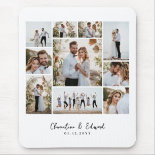Elegante Hochzeit mit minimalem Foto Mousepad