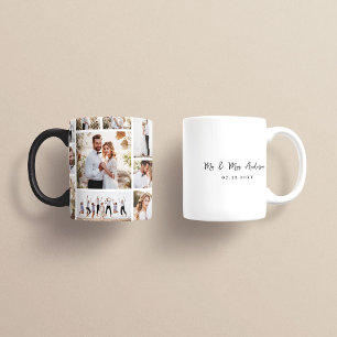 Elegante Hochzeit mit minimalem Foto Tasse