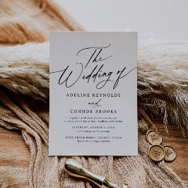 Elegante Hochzeit mit moderner Kalligrafie Einladung