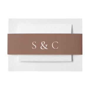 Elegante Hochzeit Mit Monogramm Einladungsbanderole