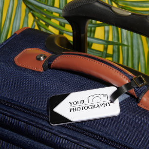 Elegante Hochzeit mit Personalisierter Fotografie Gepäckanhänger