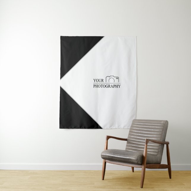 Elegante Hochzeit mit Personalisierter Fotografie Wandteppich (Beispiel)