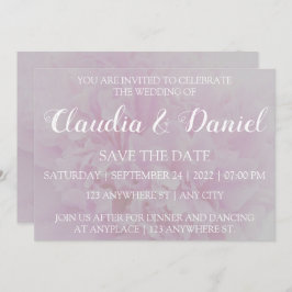 Elegante Hochzeit mit rosafarbenem Pink Einladung