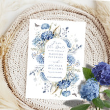 Elegante Hochzeit mit staubblauer Wildblume und Sc