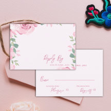 Elegante Hochzeit mit Wasserfarbe Rosa Blütenfarbe