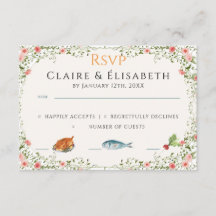 Elegante Hochzeit-RSVP-Karte