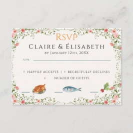 Elegante Hochzeit-RSVP-Karte Begleitkarte