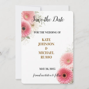 Elegante Hochzeit Rustikal Retro Moderne Floral Einladung