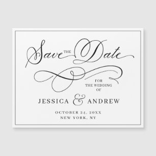 Elegante Hochzeit Save the Date einfache Magnetkar Magnetkarte