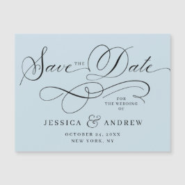 Elegante Hochzeit Save the Date einfache Magnetkar Magnetkarte