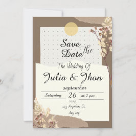 Elegante Hochzeit Save-the-Date Einladung