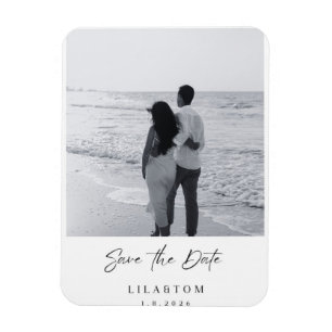 Elegante Hochzeit Save-the-Date-Karte Magnet