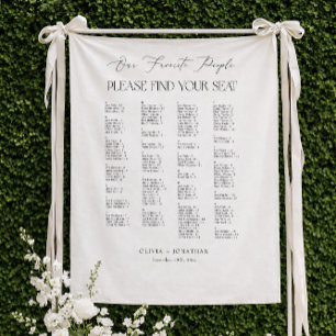 Elegante Hochzeit Sitzordnung Alphabetisch Stoff Wandteppich