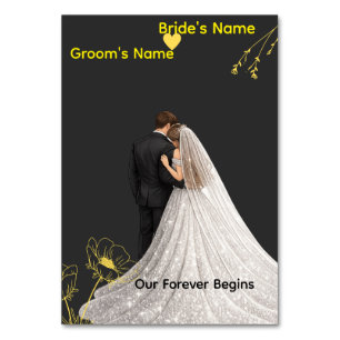 Elegante Hochzeit  Tischnummer
