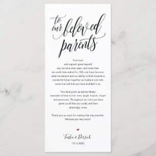 Elegante Hochzeit Vielen Dank Place Setting Card Programm