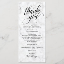 Elegante Hochzeit Vielen Dank Platzierung Karte