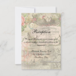 Elegante Hochzeit Vintage Ehe Antike Vintag Einladung