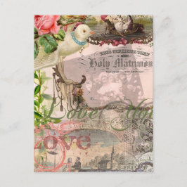 Elegante Hochzeit Vintage Ehe Antike Vintag Postkarte