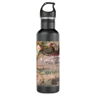 Elegante Hochzeit Vintage Ehe Antike Vintag Trinkflasche