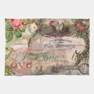 Elegante Hochzeit Vintage-Hochzeit Antik Vintage Handtuch