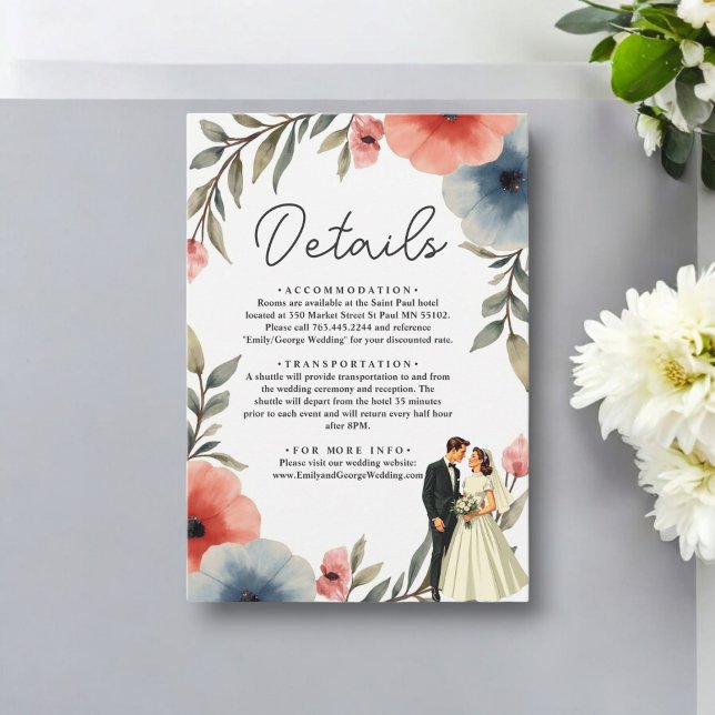 Elegante Hochzeit von Braut und Gewässer Begleitkarte (Von Creator hochgeladen)