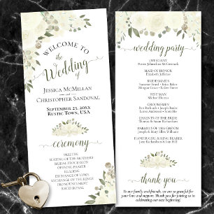 Elegante Hochzeit von Ivory White Boho Programm