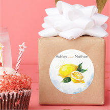 Elegante Hochzeit von Lemon Yellow & Blue Watercol