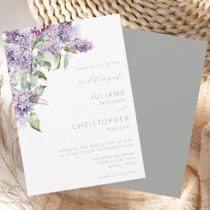 Elegante Hochzeit von Lilac Sage Einladung