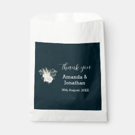 Elegante Hochzeit von Navy Blue und White Roses Geschenktütchen
