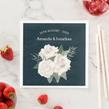 Elegante Hochzeit von Navy Blue und White Roses