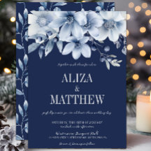 Elegante Hochzeit von Navy & Light Blue Floral