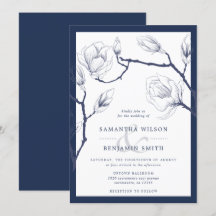 Elegante Hochzeit von Navy und White Floral