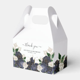Elegante Hochzeit von Navy & White Rose Florals Geschenkschachtel