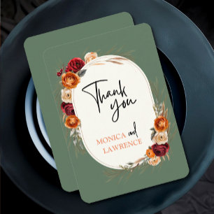 Elegante Hochzeit von Orangensaft Dankeskarte