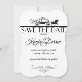 Elegante Hochzeit von Pferden und Buggyen Save The Date