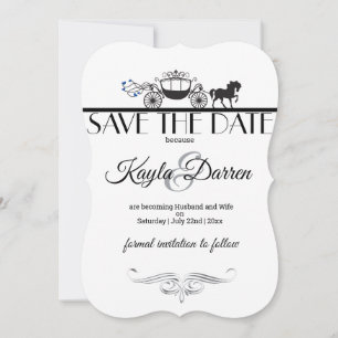 Elegante Hochzeit von Pferden und Buggyen Save The Date