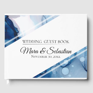 *~* Elegante Hochzeit von Sea Blue Watercolor Gästebuch