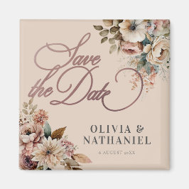 Elegante Hochzeit von Wasserfarben - das Datum spe Magnet