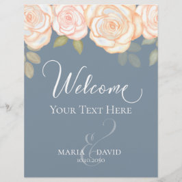 Elegante Hochzeit Willkommen gestalten Sie Ihr eig Flyer
