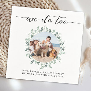 Elegante Hochzeit Wir machen zu modernem Foto Haus Serviette