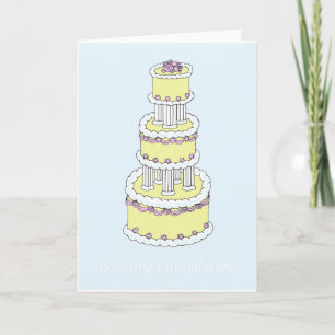 Elegante Hochzeitabsage-Torte Ankündigung