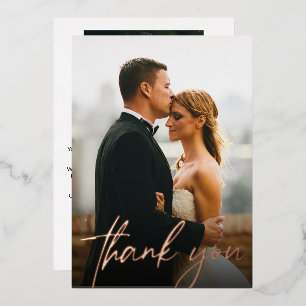 Elegante Hochzeiten Fotos Moderne Rose Gold Folien Feiertagskarte