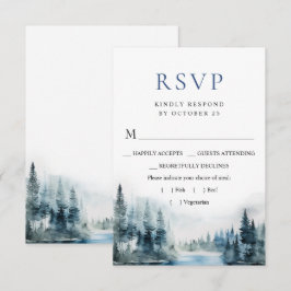 Elegante Hochzeiten im Wald RSVP Karte