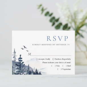 Elegante Hochzeiten im Wald RSVP Karte