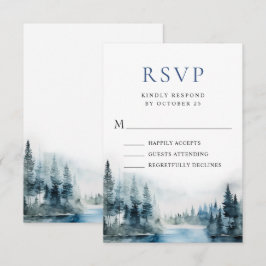 Elegante Hochzeiten im Wald RSVP Karte