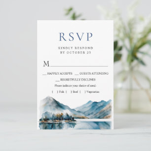 Elegante Hochzeiten im Wald RSVP Karte
